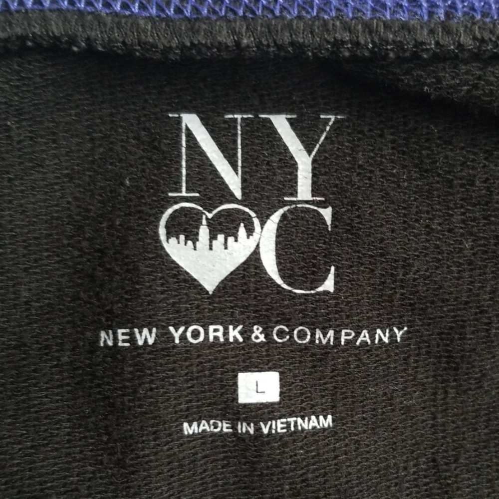 NY&Co New York and Company Lounge Top Black Comfy - Picture 5 of 8